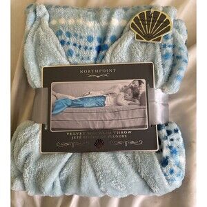 Mermaid Tail Wearable Blanket Climb In Throw Kids Blue Multi Color Sleepover